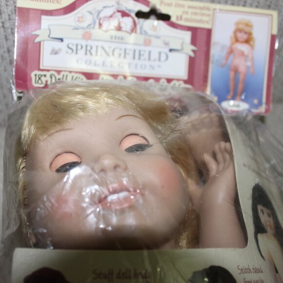 3/$88❤️Fibre-Craft 1996 vintage Doll Making Kit Springfield Collection "Sarah" - Picture 3 of 7